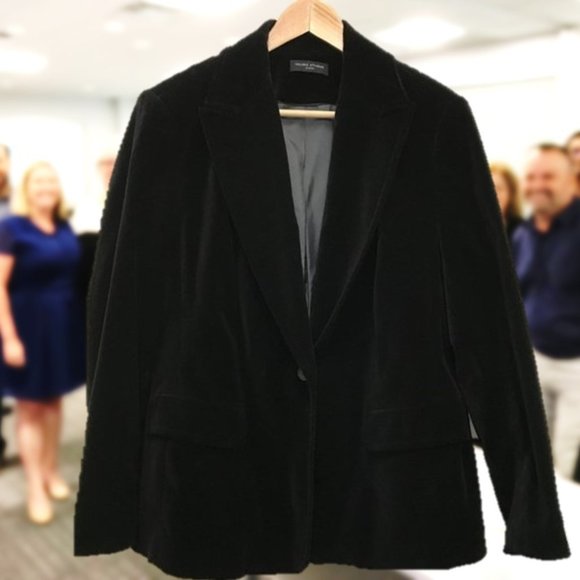 Valerie Stevens Jackets & Blazers - Be the Boss! Black Velvety Blazer - 18W